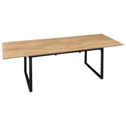 Table extensible 6/8 personnes, Effet chêne naturel
