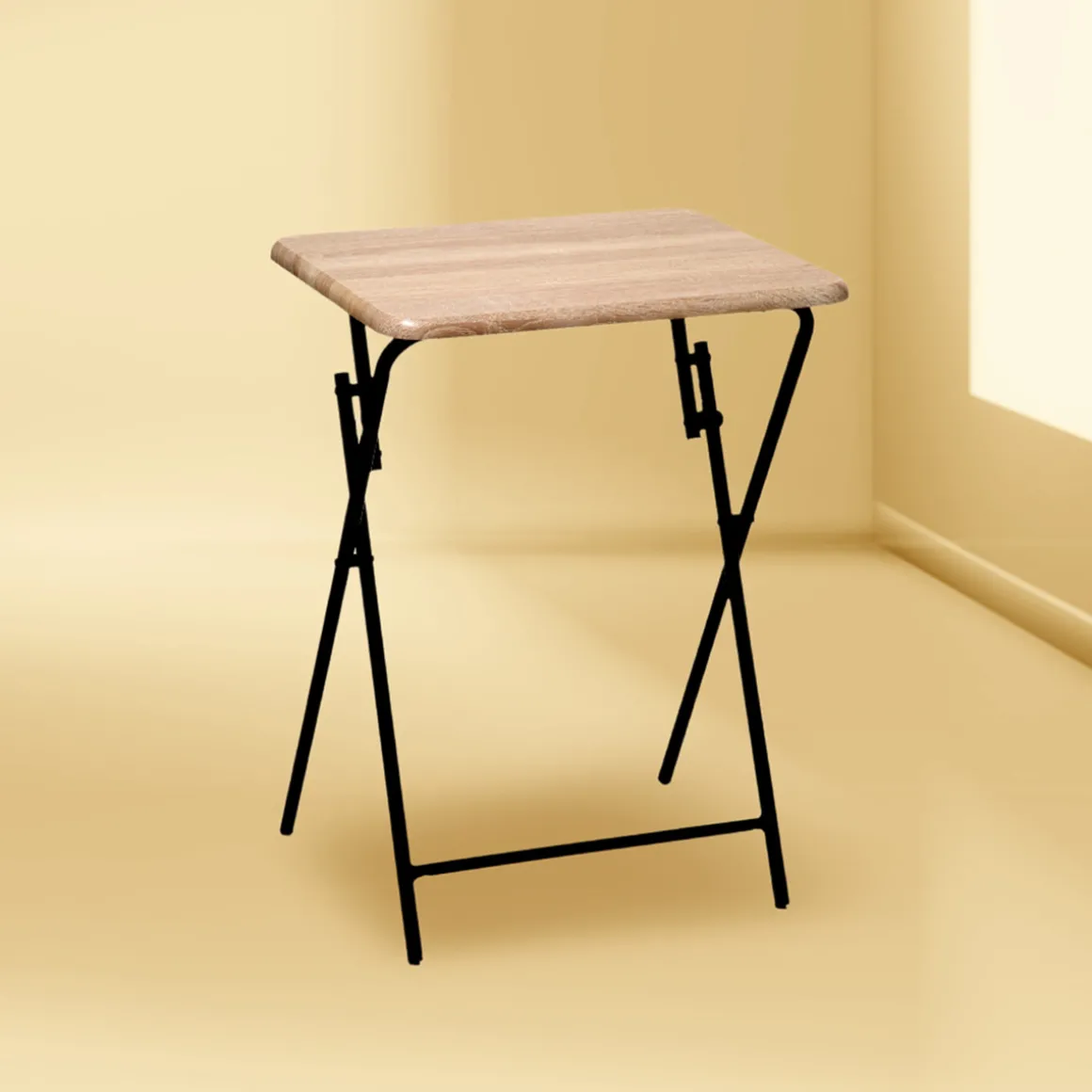 Table pliante 1 place, Effet bois