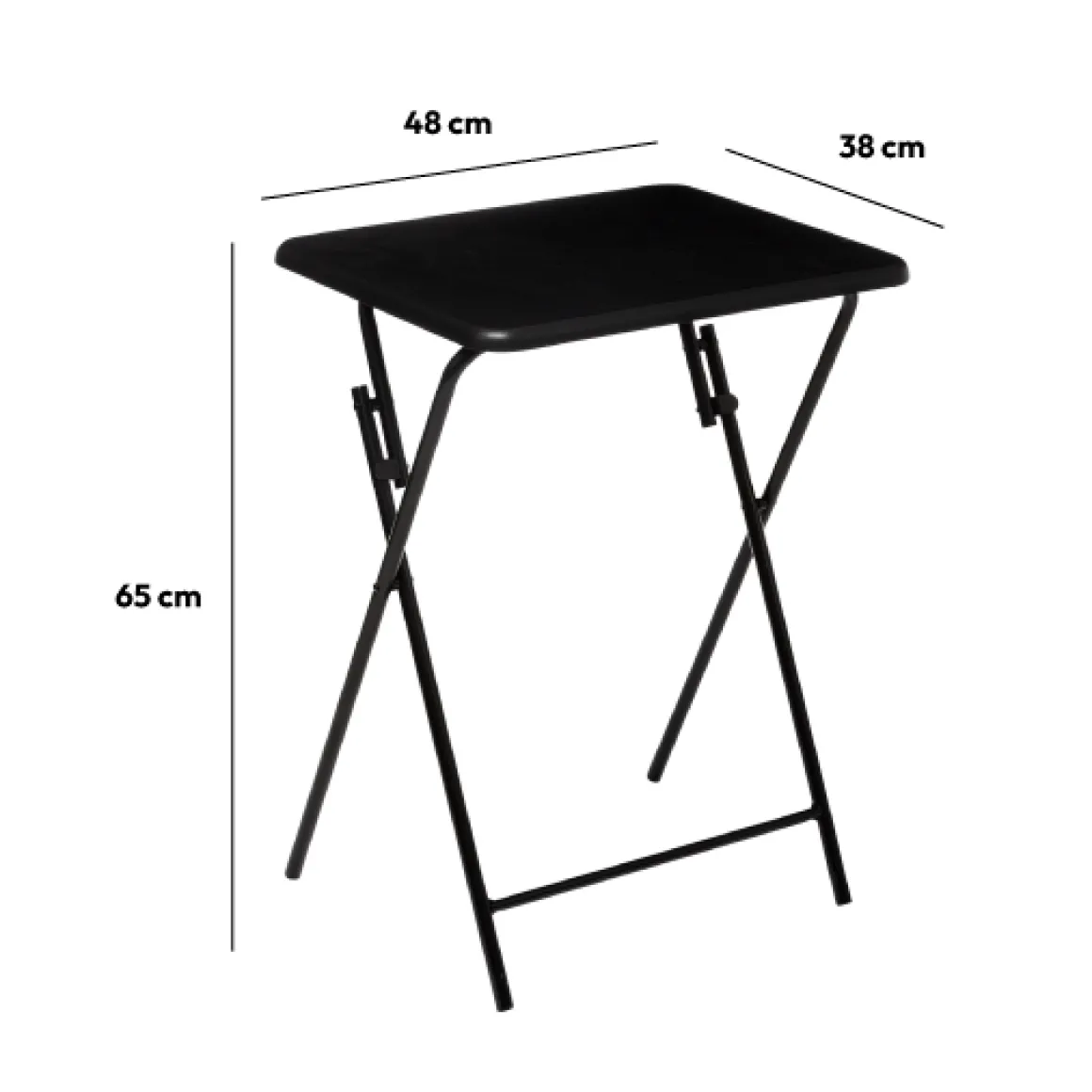 Table pliante 1 place, Noir