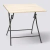 Table pliante 4 places, Effet bois