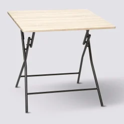 Table pliante 4 places, Effet bois