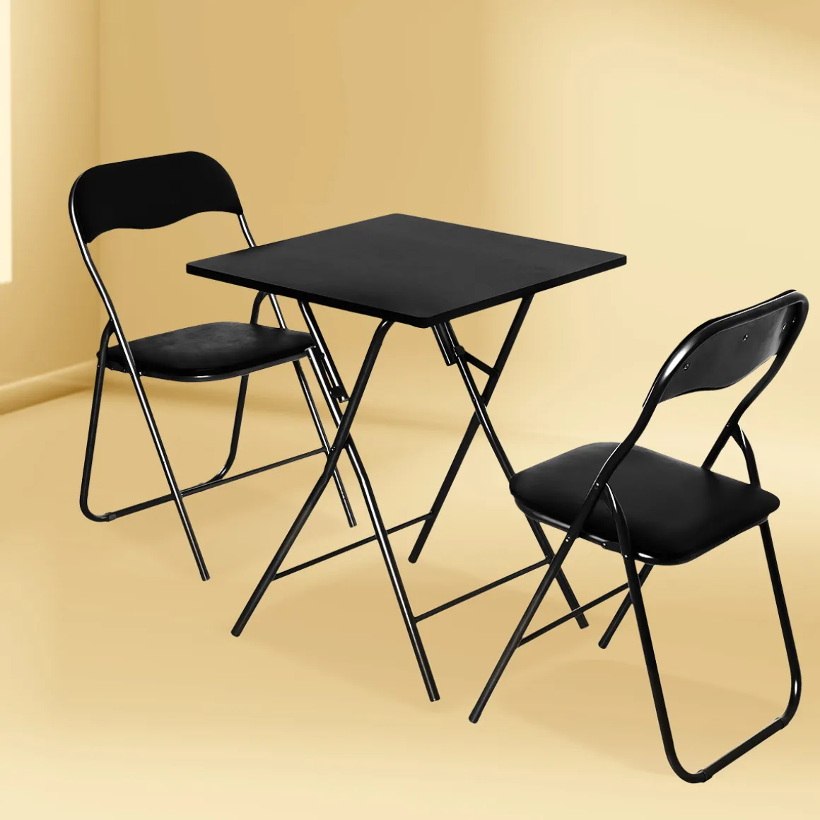 Table pliante 2 places, Noir