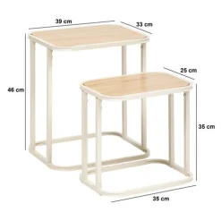 Tables gigognes, Beige