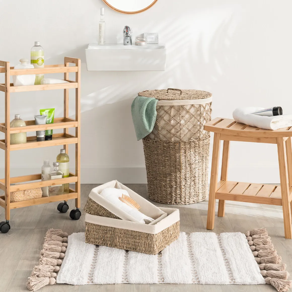 Tabouret banc, Bambou
