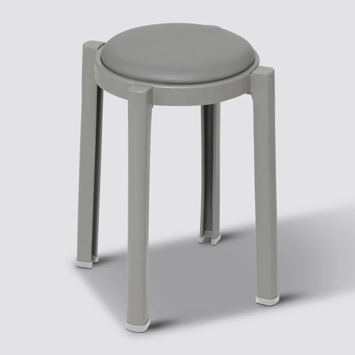 Tabouret empilable plastique, Gris