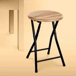 Tabouret pliant, Effet bois naturel