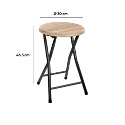 Tabouret pliant, Effet bois naturel