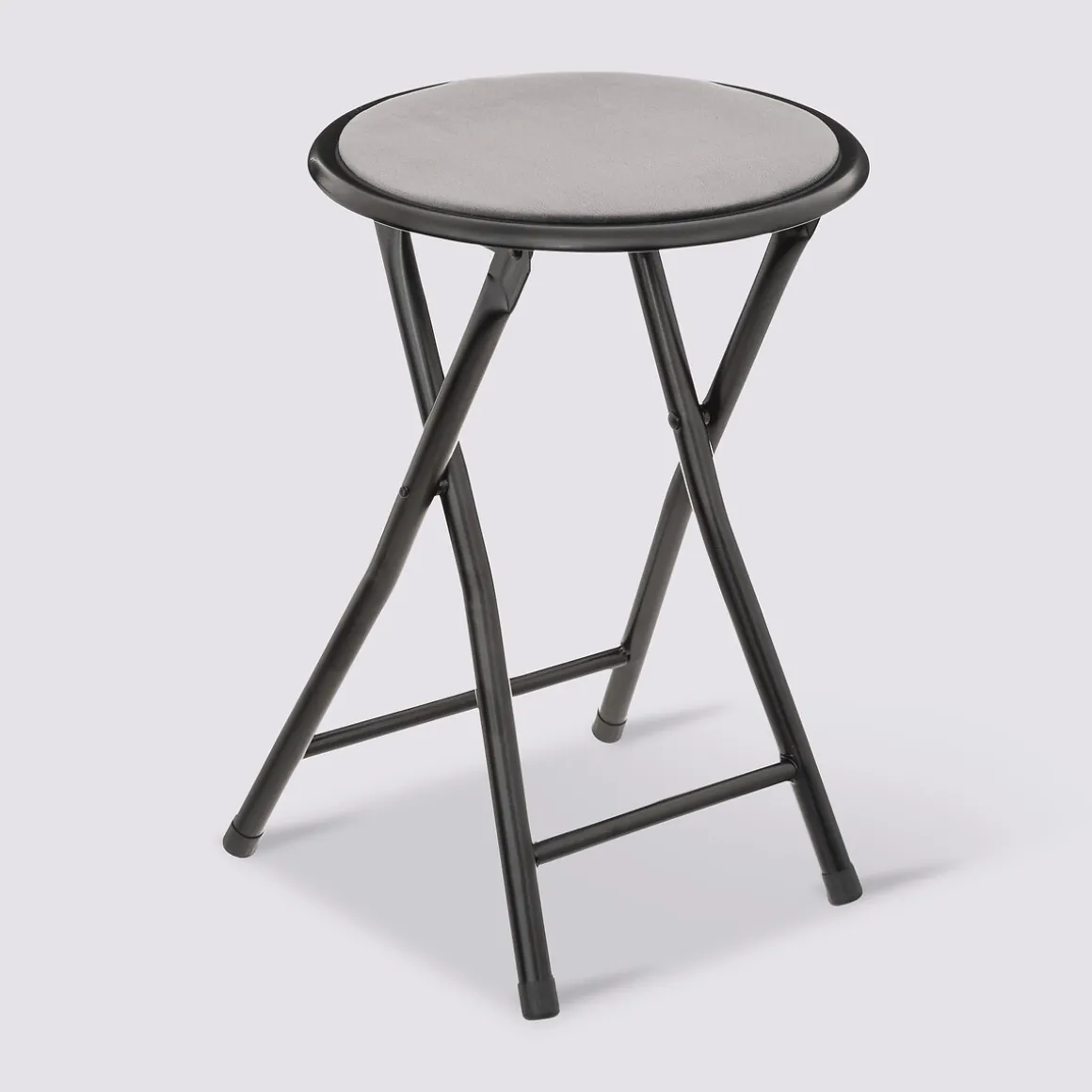 Tabouret pliant, Velours Gris