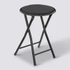 Tabouret pliant, Velours Noir