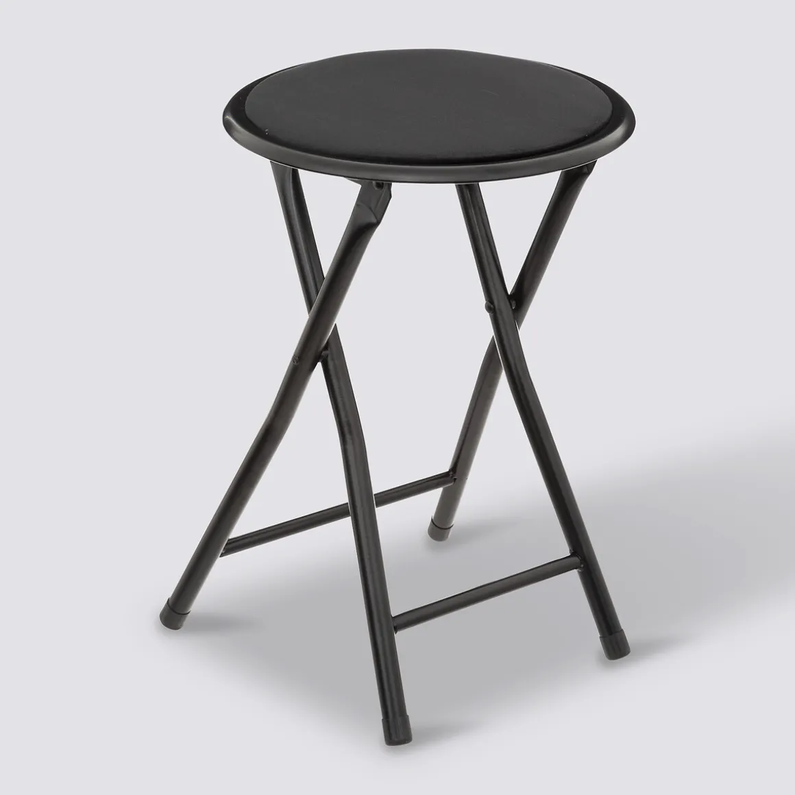 Tabouret pliant, Velours Noir