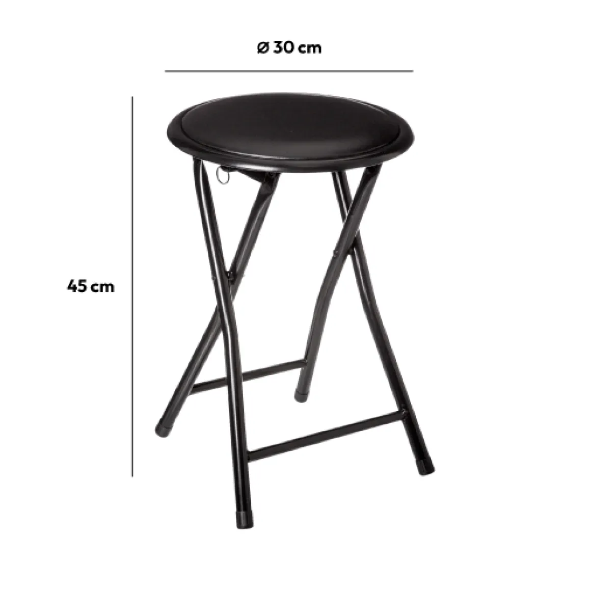 Tabouret pliants, Noir