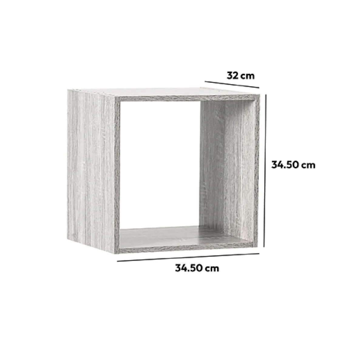 Étagère 1 case, Effet chêne gris