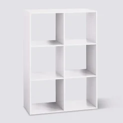 Étagère 6 cases, Blanc