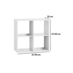 Étagère 4 cases, Blanc