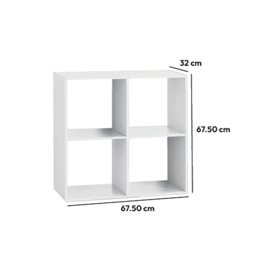 Étagère 4 cases, Blanc