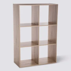 Étagère 6 cases, Effet bois naturel