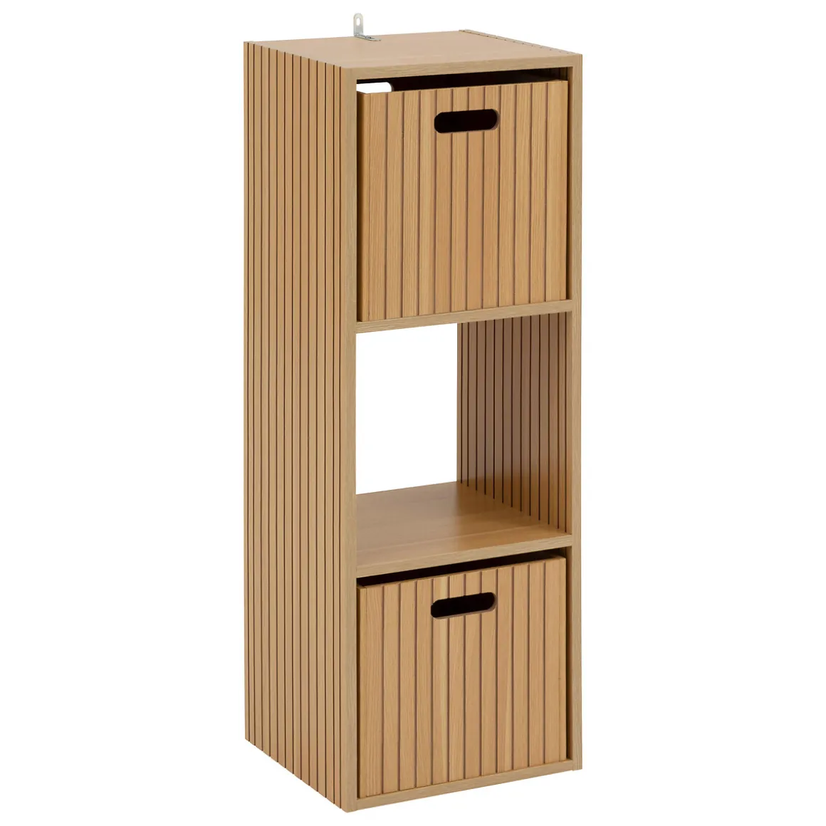 Étagère 3 cases, Effet bois naturel