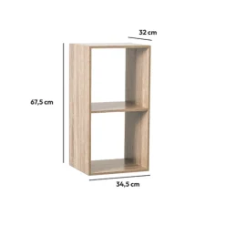 Étagère 2 cases, Effet bois naturel