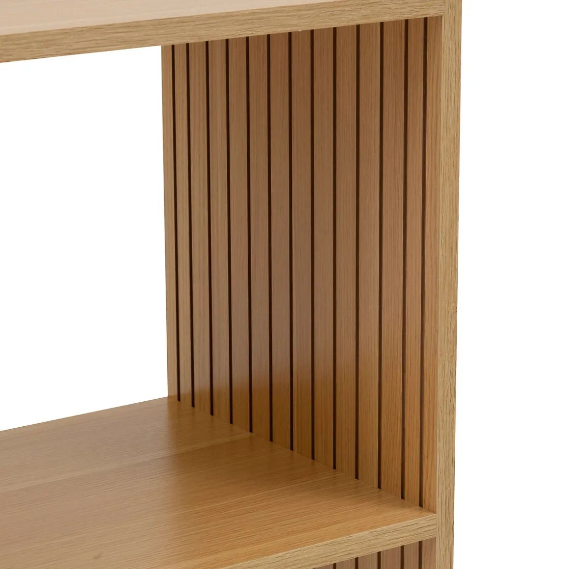 Étagère 4 cases, Effet bois naturel