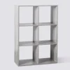 Étagère 6 cases, Effet chêne gris