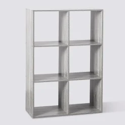 Étagère 6 cases, Effet chêne gris
