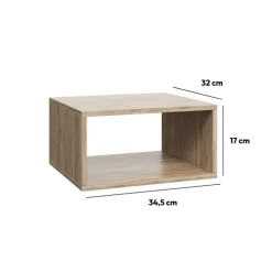Étagère 1/2 cases, Effet chêne naturel