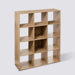 Étagère 12 cases, Effet chêne naturel
