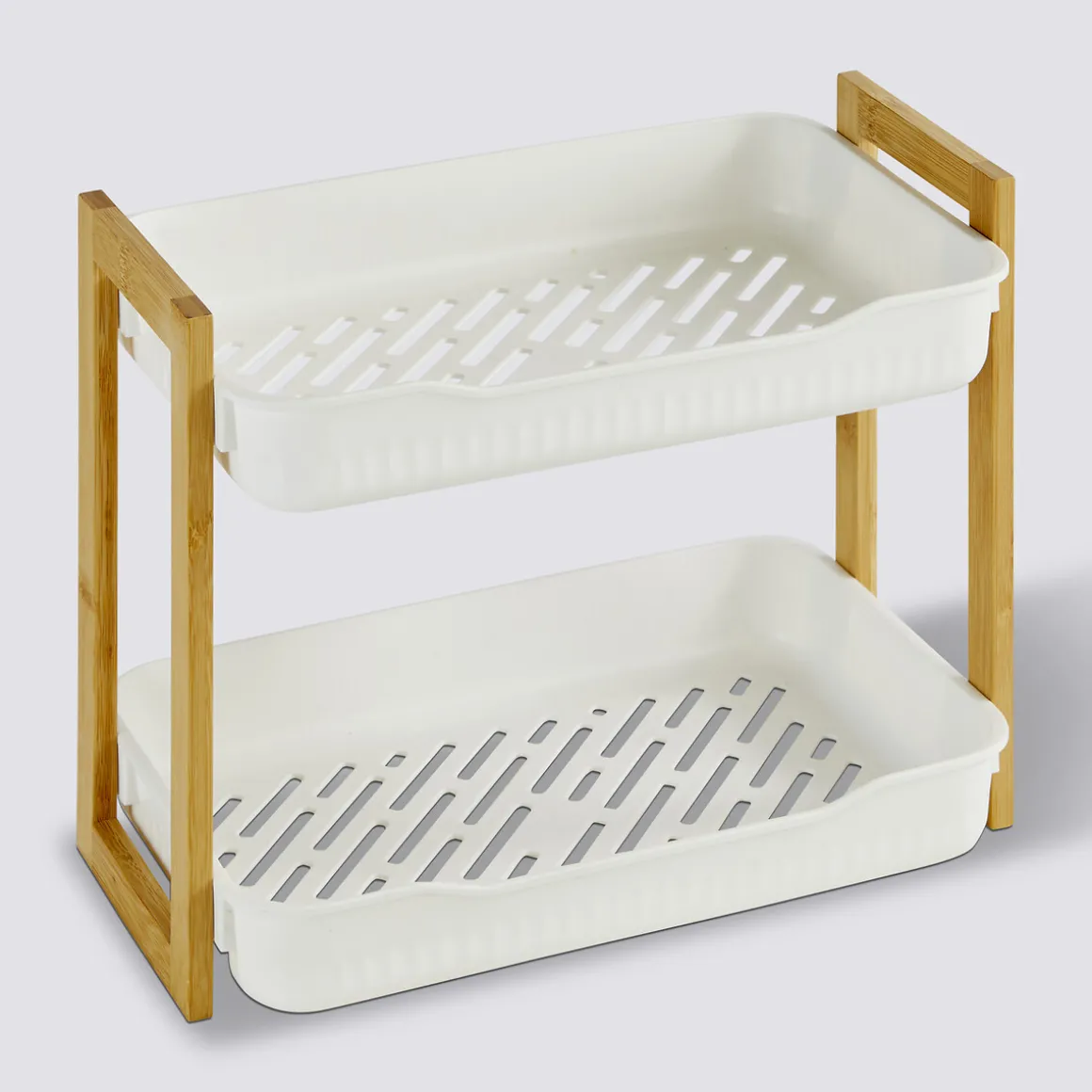 Étagère 2 niveaux, Bambou