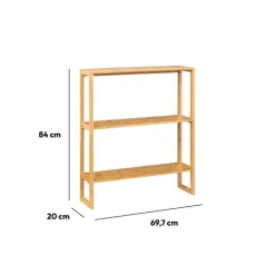 Étagère 2 niveaux 20cm, Bambou