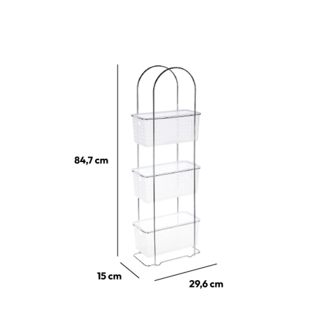 Étagère 3 niveaux, Transparent