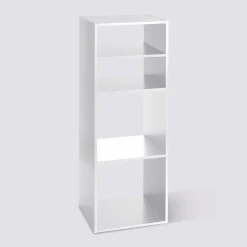 Étagère colonne 4 cases, Blanc