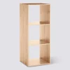 Étagère colonne 3 cases, Effet chêne naturel