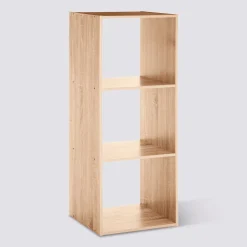 Étagère colonne 3 cases, Effet chêne naturel