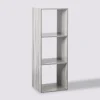 Étagère colonne 3 cases, Effet chêne gris