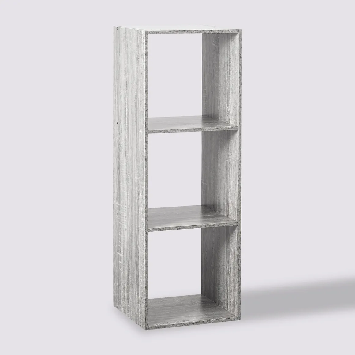 Étagère colonne 3 cases, Effet chêne gris