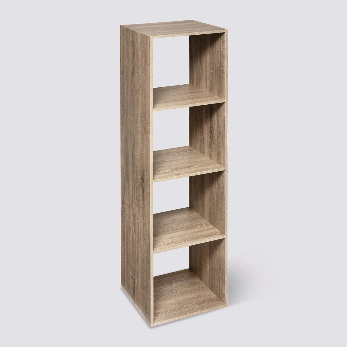 Étagère colonne 4 cases, Effet chêne naturel