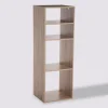 Étagère colonne 4 cases, Effet chêne naturel