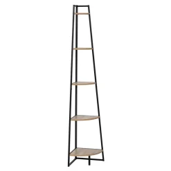 Étagère d'angle 5 niveaux 180cm, Effet bois
