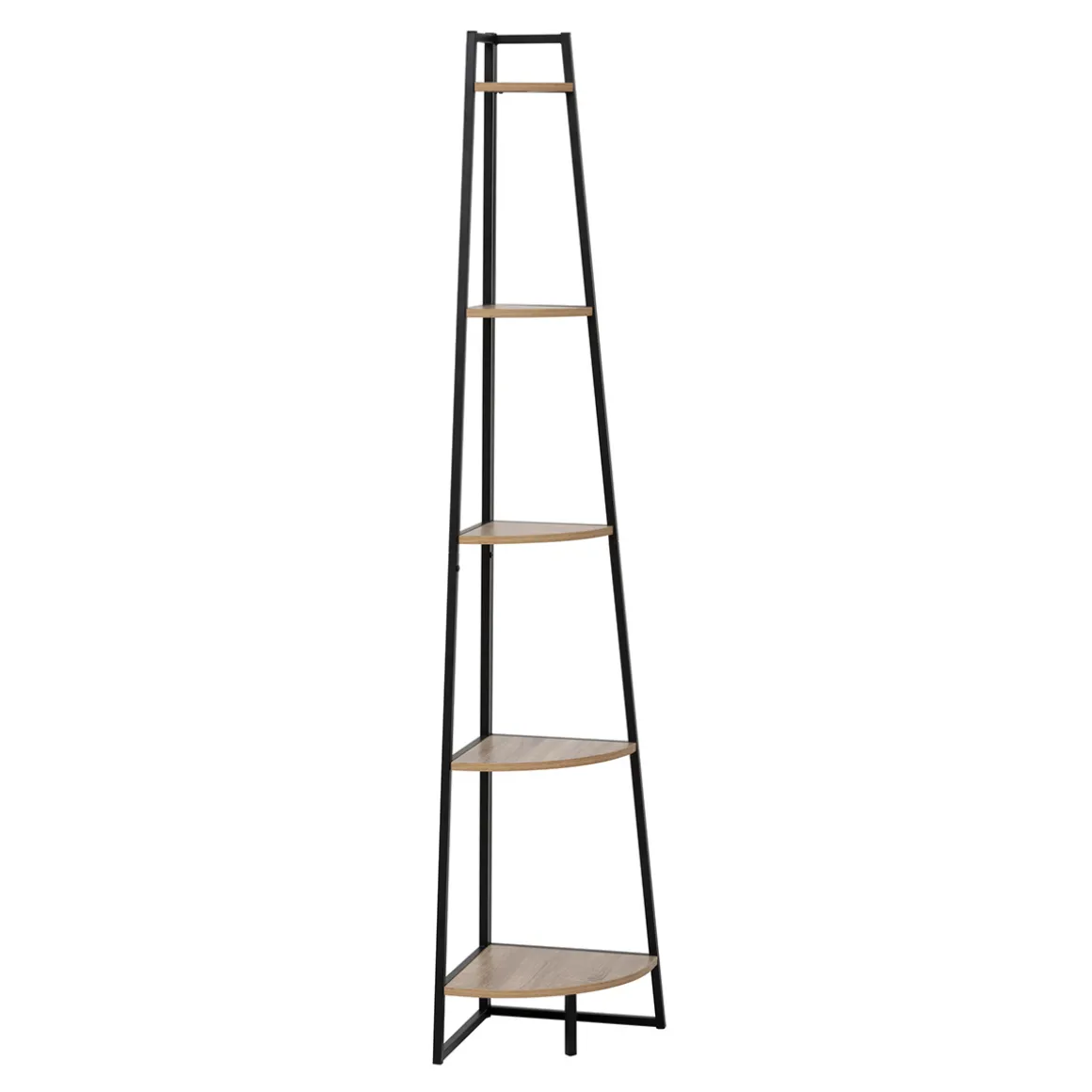 Étagère d'angle 5 niveaux 180cm, Effet bois