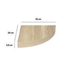 Étagère d'angle, Effet chêne naturel