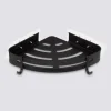 Étagère de douche d'angle stick adhésif, Noir