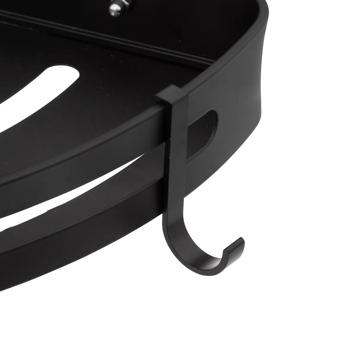 Étagère de douche d'angle stick adhésif, Noir