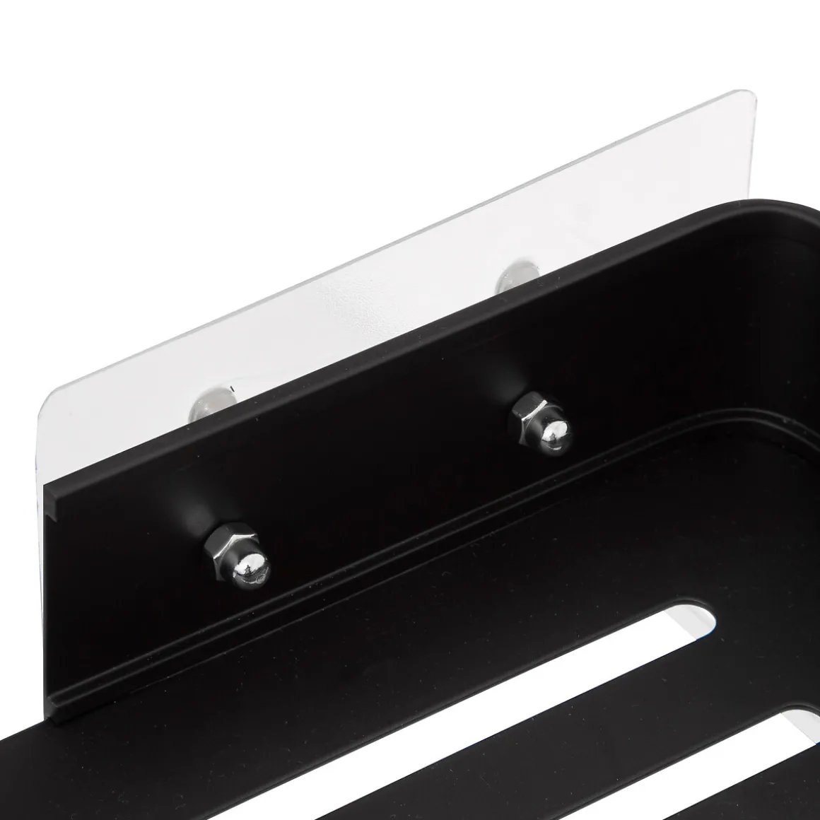 Étagère de douche rectangle stick adhésif, Noir