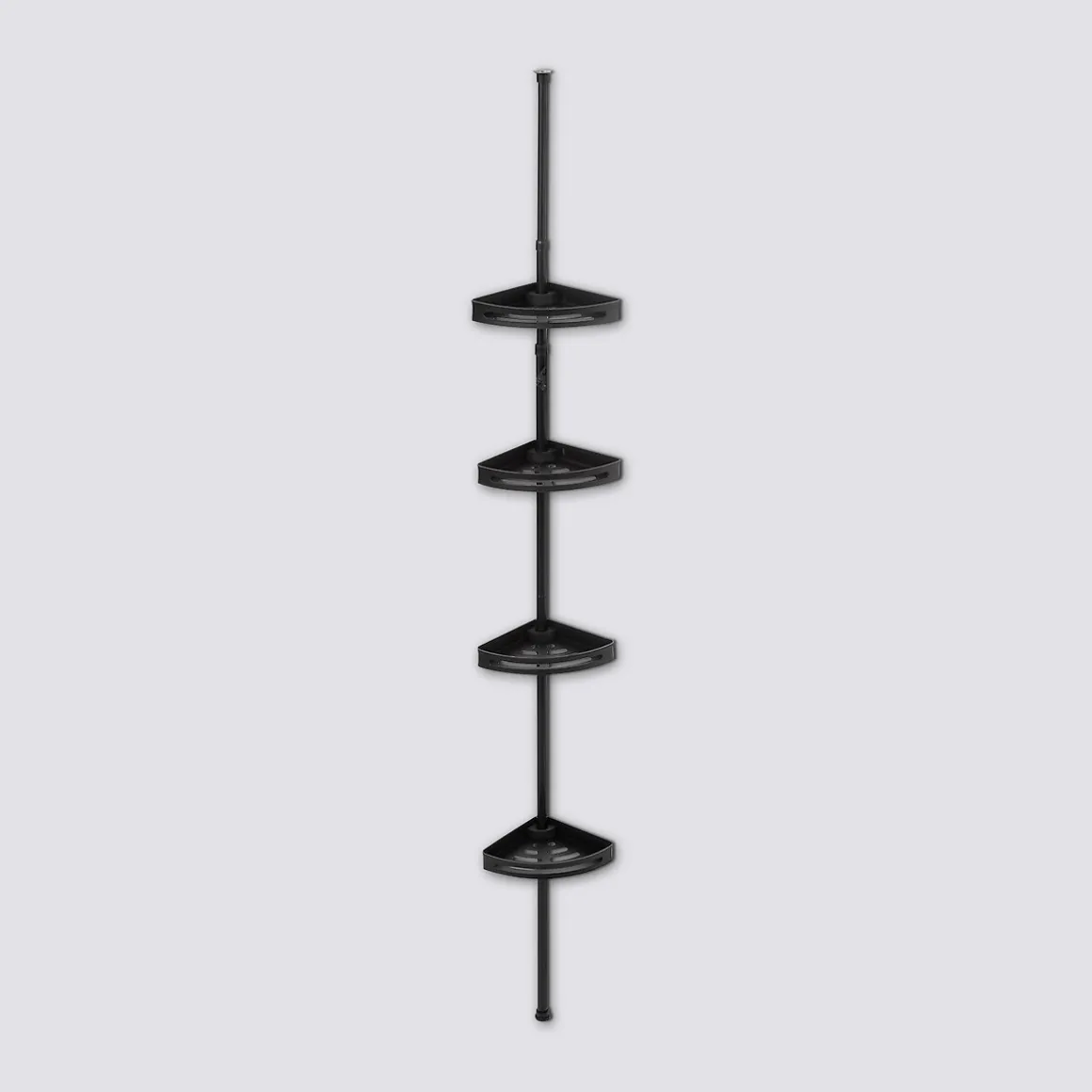 Étagère de douche télescopique rectangle, Noir