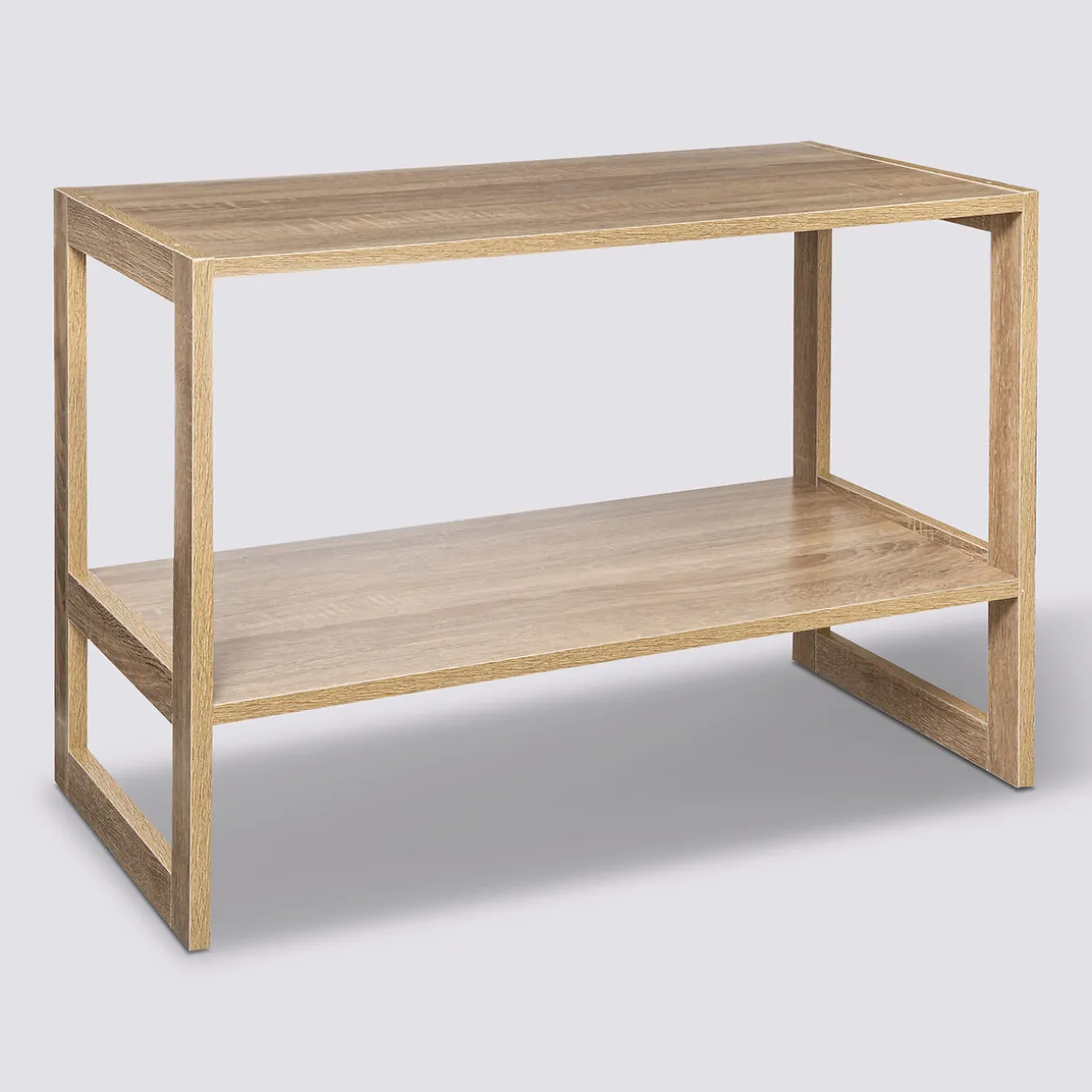 Étagère empilable 2 cases, Effet bois naturel