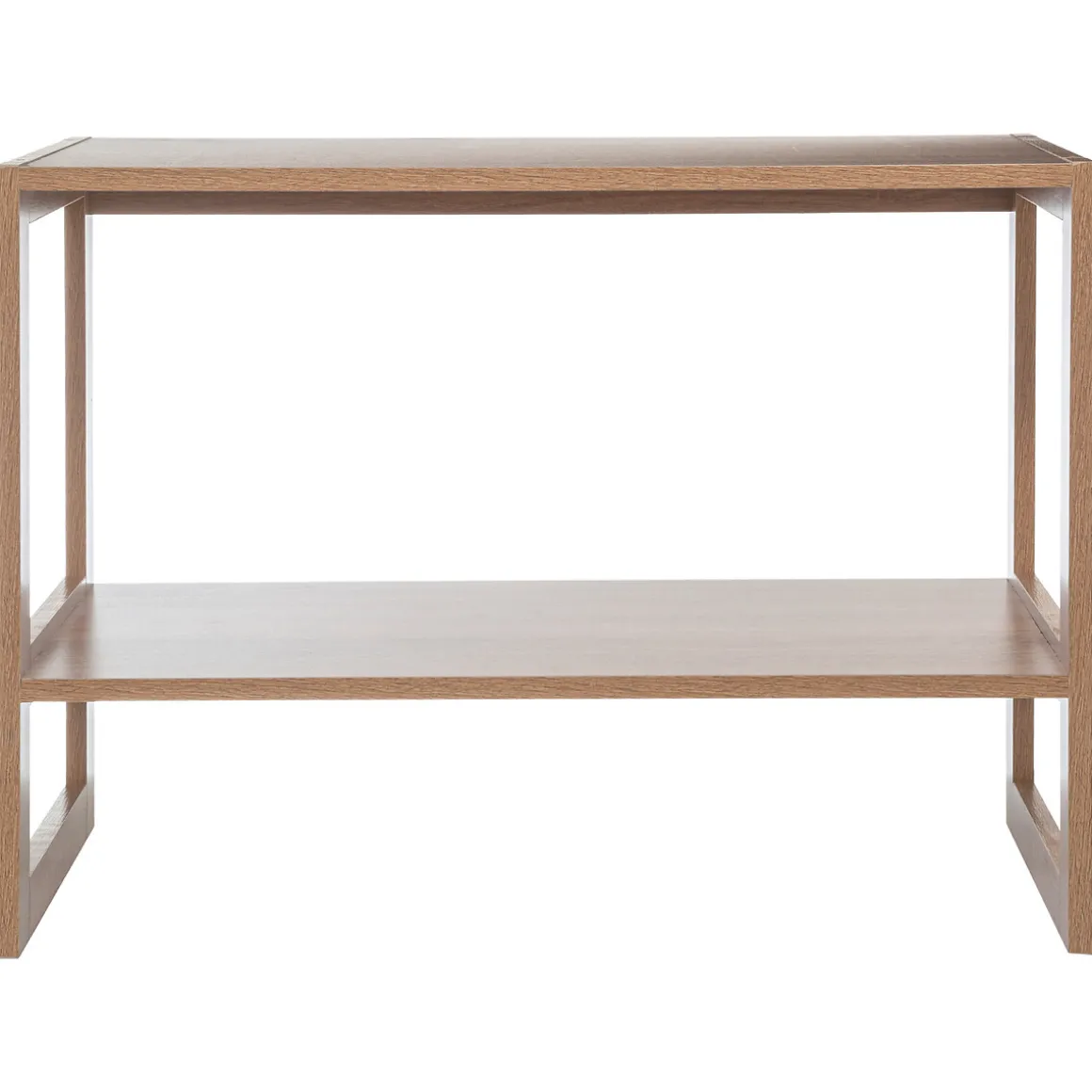 Étagère empilable 2 cases, Effet bois naturel
