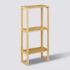 Étagère haute 2 niveaux 20cm, Bambou