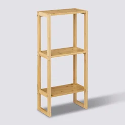 Étagère haute 2 niveaux 20cm, Bambou