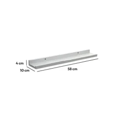 Étagère murale 58cm, Blanc