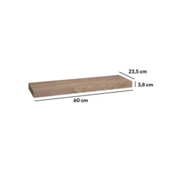 Étagère murale 60cm, Effet bois naturel